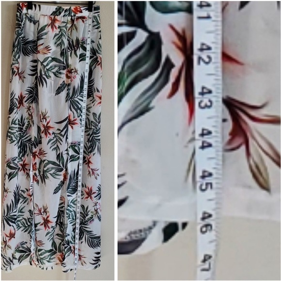 PRETTYLITTLETHING White Tropical Print Swim Cover Maxi Skirt - Picture 9 of 13